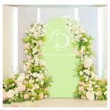 LEBENGURU Upgraded 6FT Wedding Arch Cover, Green Spandex Fitted Arch Backdrop Cover, Round Top Chiara Stand Covers for Birthday Party Baby Shower Banquet Balloon Décor - Retail: $18 LEBENGURU Upgraded 6FT Wedding Arch Cover, Green Spandex Fitted Arch Backdrop Cover, Round Top Chiara Stand Covers for Birthday Party Baby Shower Banquet Balloon Décor - Retail: $18