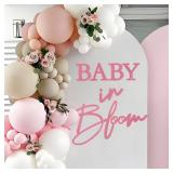 MASTRON Baby in Bloom Sign, 16x24 Felt Letter Baby Shower Sign Baby in Bloom Party Decor Backdrop for Boy or Girl Baby Shower Gender Reveal 1st Birthday - Gillter Pink - Retail: $15 MASTRON Baby in Bloom Sign, 16x24 Felt Letter Baby Shower Sign Baby in Bloom Party Decor Backdrop for Boy or Girl Baby Shower Gender Reveal 1st Birthday - Gillter Pink - Retail: $15