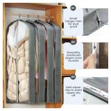 Garment Bags for Hanging Clothes, Clear Suit Bags for Closet Storage, Clothing Covers with 4" Gussets for Coats, Jackets, Shirts, and Sweaters Garment Bags for Hanging Clothes, Clear Suit Bags for Closet Storage, Clothing Covers with 4" Gussets for Coats, Jackets, Shirts, and Sweaters