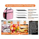 ZM-YOUTOO Lunch Box for Men - Reusable Lunch Bag Men Adult Women- Insulated Small LunchBox (Pink) - Retail: $15 ZM-YOUTOO Lunch Box for Men - Reusable Lunch Bag Men Adult Women- Insulated Small LunchBox (Pink) - Retail: $15