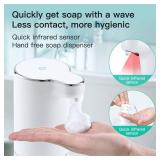 LAOPAO Soap Dispenser, Automatic Foaming Hand Soap Dispenser Touchless Rechargeable Bathroom Countertop Soap Pump for Kids Xmas Gift 300ml - Retail: $29 LAOPAO Soap Dispenser, Automatic Foaming Hand Soap Dispenser Touchless Rechargeable Bathroom Countertop Soap Pump for Kids Xmas Gift 300ml - Retail: $29