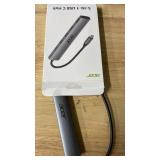 Acer 5 in 1 USB C Hub with 4K HDMI, 100W Power Delivery, 3 USB A Data Ports, USB C to HDMI Multiport Adapter for Laptop, PC, Tablet, MacBook Air, iPad Air, iMac, iPhone 15/16 Pro/Pro Max - Retail: $16 Acer 5 in 1 USB C Hub with 4K HDMI, 100W Power Delivery, 3 USB A Data Ports, USB C to HDMI Multiport Adapter for Laptop, PC, Tablet, MacBook Air, iPad Air, iMac, iPhone 15/16 Pro/Pro Max - Retail: $16