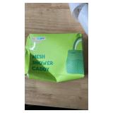 famichan Mesh Shower Caddy Portable with Drawstring, Dorm Room Essentials for College Students, Grey Shower Bag for Camping,Swimming,Gym,Travel,Bathroom - Retail: $8 famichan Mesh Shower Caddy Portable with Drawstring, Dorm Room Essentials for College Students, Grey Shower Bag for Camping,Swimming,Gym,Travel,Bathroom - Retail: $8