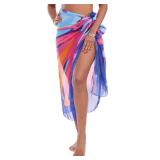 MissShorthair Womens Chiffon Beach Pareos Sarong Sheer Swimsuit Cover Ups Swimwear Bikini Wrap,Vibrant Blue - Retail: $15 MissShorthair Womens Chiffon Beach Pareos Sarong Sheer Swimsuit Cover Ups Swimwear Bikini Wrap,Vibrant Blue - Retail: $15