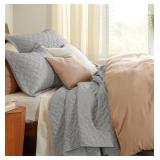 Twin Quilt Set, Gray, 68x86" + 20x26"  - Retail: $45 Twin Quilt Set, Gray, 68x86" + 20x26"  - Retail: $45
