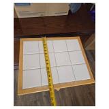 Wooden Kitchen Cart with Tile Top Wooden Kitchen Cart with Tile Top
