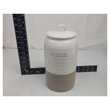 Classic White Ceramic Canister Set - Flour, Sugar, Tea Classic White Ceramic Canister Set - Flour, Sugar, Tea