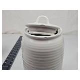 Classic White Ceramic Canister Set - Flour, Sugar, Tea Classic White Ceramic Canister Set - Flour, Sugar, Tea