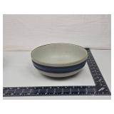 Otagiri Stoneware Serving Set with Blue Bands Otagiri Stoneware Serving Set with Blue Bands