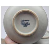 Otagiri Stoneware Serving Set with Blue Bands Otagiri Stoneware Serving Set with Blue Bands