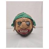 Hand-Carved Coconut Pirate Head Hand-Carved Coconut Pirate Head