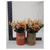 Mid-Century Advertising Cans Repurposed as Flower Vases Mid-Century Advertising Cans Repurposed as Flower Vases