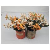 Mid-Century Advertising Cans Repurposed as Flower Vases Mid-Century Advertising Cans Repurposed as Flower Vases