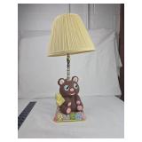 Brown Teddy Bear Table Lamp with Yellow Shade Brown Teddy Bear Table Lamp with Yellow Shade