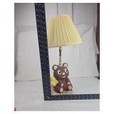 Brown Teddy Bear Table Lamp with Yellow Shade Brown Teddy Bear Table Lamp with Yellow Shade