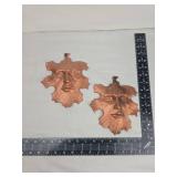 Copper Maple Leaf Face Wall Art Copper Maple Leaf Face Wall Art