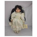 Bisque Porcelain Doll in White Lace Dress Bisque Porcelain Doll in White Lace Dress