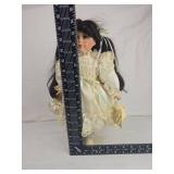 Bisque Porcelain Doll in White Lace Dress Bisque Porcelain Doll in White Lace Dress