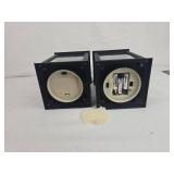 Black Metal Battery-Operated LED Lanterns - Set of 2 Black Metal Battery-Operated LED Lanterns - Set of 2