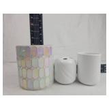 Bathroom Accessory Set with Iridescent Glass Bathroom Accessory Set with Iridescent Glass