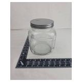Clear Glass Storage Jar with Metal Lid Clear Glass Storage Jar with Metal Lid