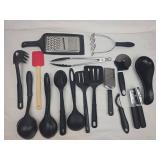 Complete Kitchen Utensil Set - 12 Piece Black Collection Complete Kitchen Utensil Set - 12 Piece Black Collection