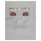 Stella Artois Gold Rim Beer Glasses Stella Artois Gold Rim Beer Glasses