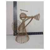 Wire Angel Christmas Tree Topper with Lace Bow Wire Angel Christmas Tree Topper with Lace Bow