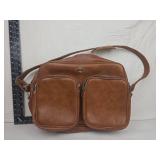 US Military Brown Leather Multi-Pocket Messenger Bag US Military Brown Leather Multi-Pocket Messenger Bag