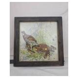 Framed Quail Wildlife Print Framed Quail Wildlife Print