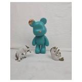 Designer Bear Figure with White Duck Ornaments Designer Bear Figure with White Duck Ornaments