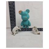 Designer Bear Figure with White Duck Ornaments Designer Bear Figure with White Duck Ornaments