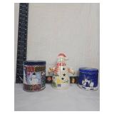 Christmas Holiday Decorative Tin Collection Christmas Holiday Decorative Tin Collection