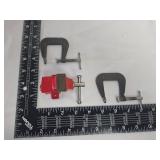 Small Red Bench Vise with C-Clamps Small Red Bench Vise with C-Clamps