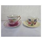 Ornate Floral Tea Cups and Saucers Set Ornate Floral Tea Cups and Saucers Set