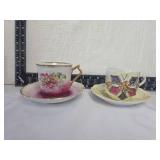 Ornate Floral Tea Cups and Saucers Set Ornate Floral Tea Cups and Saucers Set