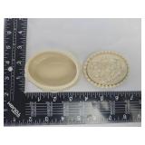 Lenox Porcelain Trinket Box with Floral Relief Lenox Porcelain Trinket Box with Floral Relief