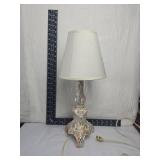 Hand-Painted Porcelain Table Lamp with Floral Design Hand-Painted Porcelain Table Lamp with Floral Design