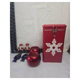 Holiday Decor Set with Storage Tin Holiday Decor Set with Storage Tin