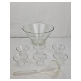 Mid-Century Modern Glass Punch Bowl Set Mid-Century Modern Glass Punch Bowl Set