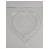 Frosted Glass Heart-Shaped Trinket Dish Frosted Glass Heart-Shaped Trinket Dish