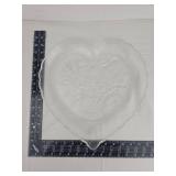 Frosted Glass Heart-Shaped Trinket Dish Frosted Glass Heart-Shaped Trinket Dish
