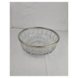 Cut Crystal Bowls with Metal Rim Cut Crystal Bowls with Metal Rim