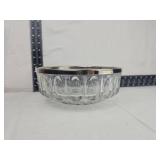 Cut Crystal Bowls with Metal Rim Cut Crystal Bowls with Metal Rim