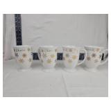 Holiday Entertaining Set - White Cups and Bowls with Gold Snowflakes Holiday Entertaining Set - White Cups and Bowls with Gold Snowflakes