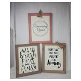 Inspirational Bathroom Wall Art Set - 3 Piece Collection Inspirational Bathroom Wall Art Set - 3 Piece Collection