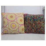 Decorative Throw Pillow Set - Geometric and Shag 16x16 Decorative Throw Pillow Set - Geometric and Shag 16x16