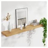 FACTORY SEALED - Floating Shelves for Wall, 48x9.3x1.5 Inch Long Wall Shelves, Natural Wooden Mounted Picture Ledge Shelf, Nursery Book Storage Shelf Kids Bookshelf, Display Shelf for Bathroom