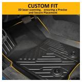 FACTORY SEALED - Falafa Floor Mats Fit Toyota Tacoma 2016-2023 (Only for Double Cab), All Weather Custom TPE Floor Liner 1st & 2nd Row Tacoma Car Mats, Black
