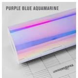 FACTORY SEALED - TECKWRAP MCH01 Purple blue aquamarine - Neo Chrome - 4.5FT X 59FT